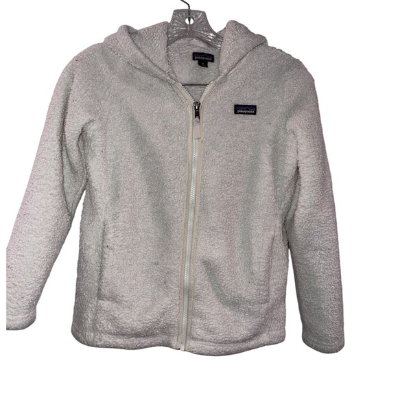 Patagonia Other - Patagonia‎ Girls Zipper Jacket White Medium Los Gatos Hoody Fast Shipping!